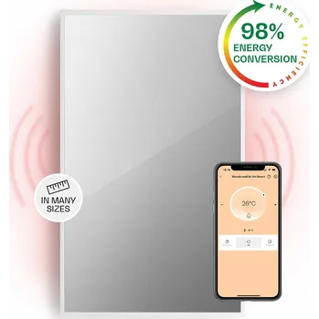 Infrazářič Klarstein La Palma Smart 1000W 120x60cm Topné zrcadlo Bílý (10039836)