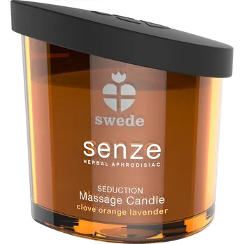 Erotický masážní přípravek Swede Senze Massage Candle Seduction Clove Orange Lavender 150ml