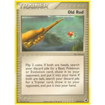 Karetní hra Pokémon DF 078/101 Old Rod - EX Dragon Frontiers Stav: Near Mint, Verze: NORMAL