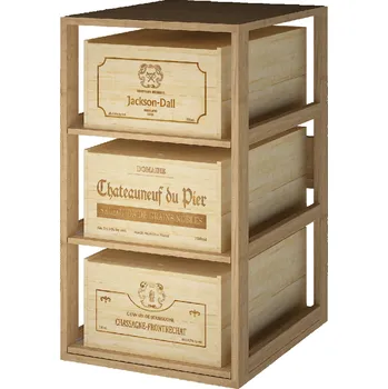 Stojan na víno Expovinalia Regál na víno ARGANZA VII Materiál a odstín: Borovice s odstínem světlý dub