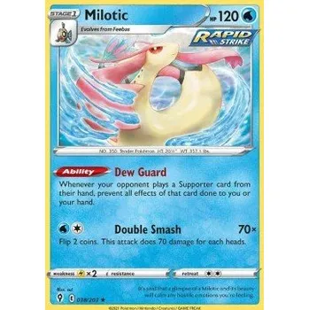 Karetní hra Pokémon EVS 038/203 Milotic - Evolving Skies Stav: Near Mint, Verze: REVERSE HOLO