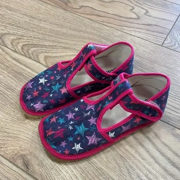 Dívčí obuv Beda barefoot Bačkůrky zúžené (SLIM) - Stars, Boty Beda Velikost: 32