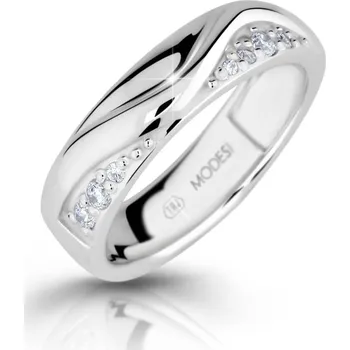 Prsten Modesi Módní stříbrný prsten se zirkony M16026 52 mm + 2 měsíce na vrácení zboží