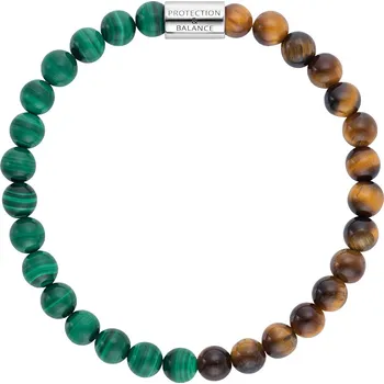 Oblečení a móda Engelsrufer Korálkový náramek z malachitu a tygřího oka ERB-HEAL-MLTE-S + 2 měsíce na vrácení zboží