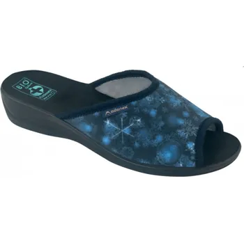 Dámské pantofle Dámské pantofle přezůvky ADANEX Silvia 25815 modré otevřená špička velikost: 37