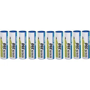 Badmintonový košíček Yonex Mavis 350 míčky 60 ks žluté míčky s modrým proužkem - střední rychlost