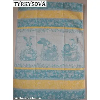 Velikonoční dekorace UTĚRKA velikonoční ZAJÍC tyrkysová