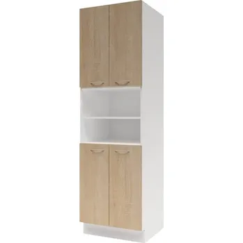 Kuchyňská skříňka Sconto - POLAR II (60x202x57 cm) - bílá/dub sonoma