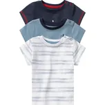 lupilu® Dětské triko BIO, 3 kusy (50/56, bílá/námořnická modrá/modrá)