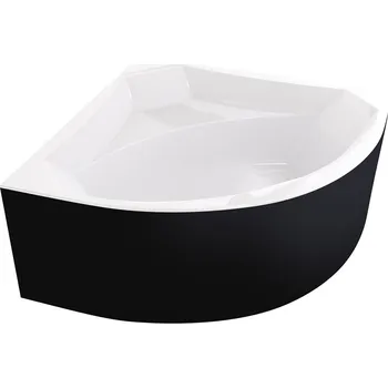 Polysan Rosana MONOLITH rohová vana 146×146×60 cm, bílá/černá, 63119MB + doprava zdarma + při platbě převodem sleva navíc