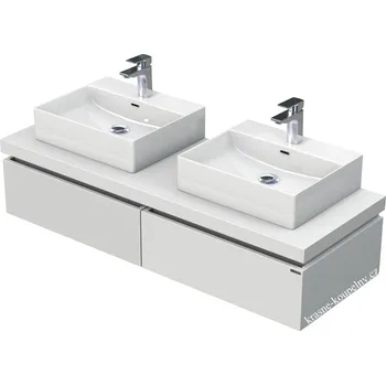 Koupelnový nábytek Intedoor Desk New koupelnový nábytek 1405 mm s umyvadly na desku, DE 54 140 D STORM 2Z Varianta: 81 Hacienda černá + doprava zdarma + při platbě převodem sleva