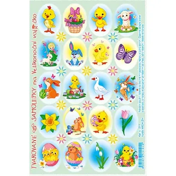 Velikonoční dekorace Arch Velikonoce Tvarované samolepky na vajíčka