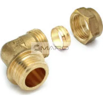 Instalatérský materiál Comap Šroubení svěrné rohové J507 s vnějším závitem, pro Cu trubky 22 x 3/4", 8507069