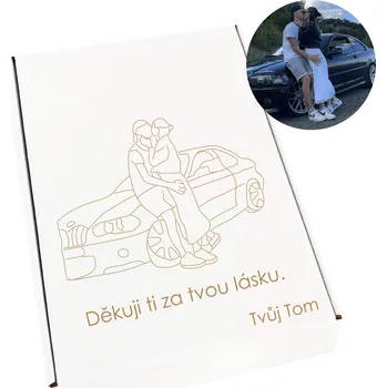Dárková krabička Dárková krabička s gravírováním OBRYSU FOTOGRAFIE Velikost krabičky: A4, Kresba: Již mám namalovanou u vás