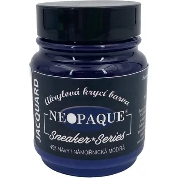 Vodová barva Jacquard Nemetalická krycí barva Neopaque 455 námořnická modrá Sneaker Series