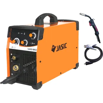 Svářečka Jasic MIG 180 N240 + hořák + zemnící kabel + podávací kladky + plynová hadice