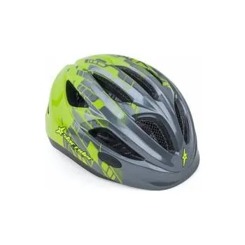 Cyklistická přilba AUTHOR Star Rider Inmold (211 šedá/zelená-neonová) Velikost: 46-51 cm přilba dětská