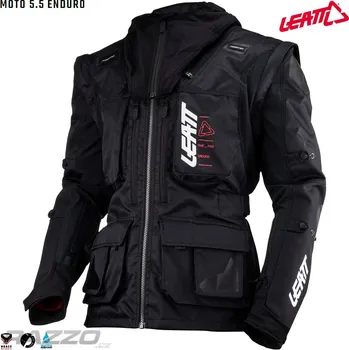 Moto oblečení Pánská enduro bunda Leatt Moto 5.5 Enduro Jacket Black 2025 XXL