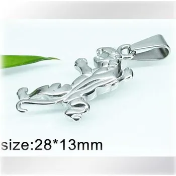 Přívěsek Dravá šelma s otevřenou hubou - ocelový přívěsek