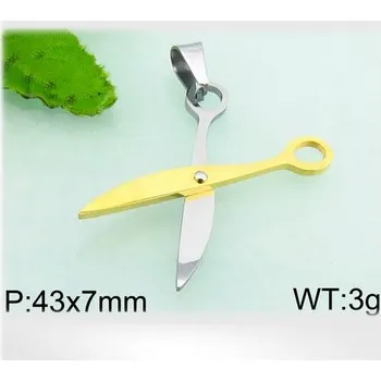 Přívěsek Nůžky dvoubarevné - ocelový přívěsek