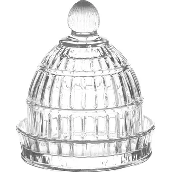 Dóza na potraviny Skleněná dóza na bonbóny ve tvaru dortíčku - Ø 9*10 cm