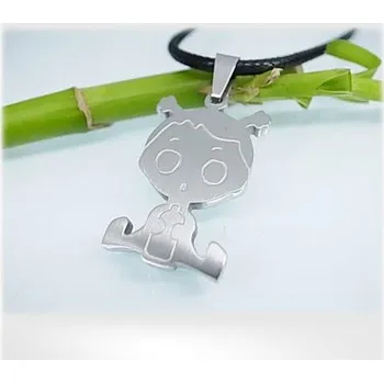 Přívěsek Malá sedící holčička - ocelový přívěsek