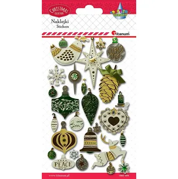 samolepka St223, Samolepky 3D-ozdoby/šišky,rozměr archu 16,5x11,5cm