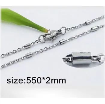 Řetízek Ocelový náhrdelník - Hmotnost: 4.3 g, 550*2mm