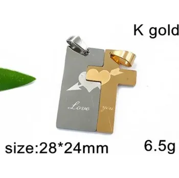 Přívěsek Rozdělitelný ocelový přívěsek srdce/kříž/destičky