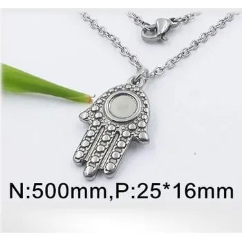 Přívěsek Ruka fatimy - ocelový přívěsek s 50cm řetízkem