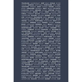 Tapeta Modrá vliesová obrazová tapeta s nápisy 158845, 186 x 279 cm, Regatta Crew, Esta Home