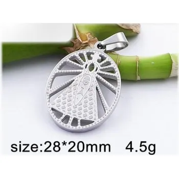 Přívěsek Náboženský motiv - oválný ocelový přívěsek