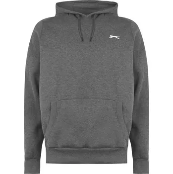 Pánská mikina Slazenger flís/flauš s kapucou pánské Barva: Šedá, Velikost: L