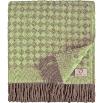 deka Luxusní vlněná deka Linen & Cotton, novozélandská vlna 140x200cm Zelená