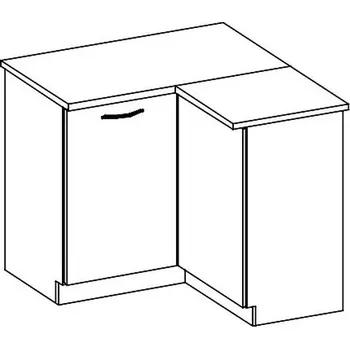 Komoda DRP dolní rohová skříňka CHAMONIX II pravá