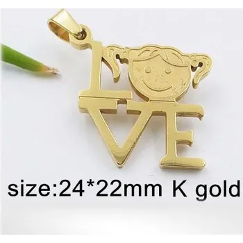 Přívěsek Přívěsek LOVE (s dívkou) - z oceli