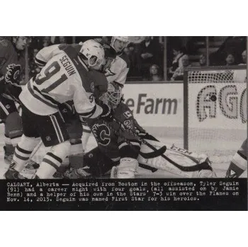 Karetní hra insert karta TYLER SEGUIN 14-15 Masterpieces Wire Photos číslo 199