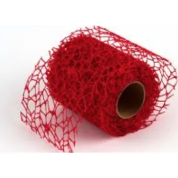 Stuha Stuha, spider třpyt. červená, 10cmx4,6m/ bal.