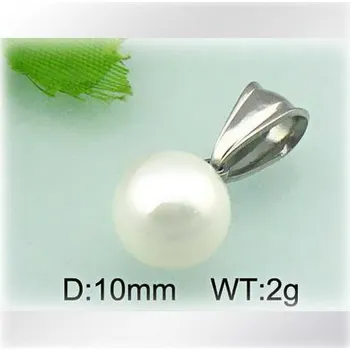 Přívěsek Bílá kulička - ocelový přívěsek - varianta 2