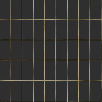 Tapeta Černá vliesová tapeta, zlaté obrysy obdélníků 139132, Black & White, Esta