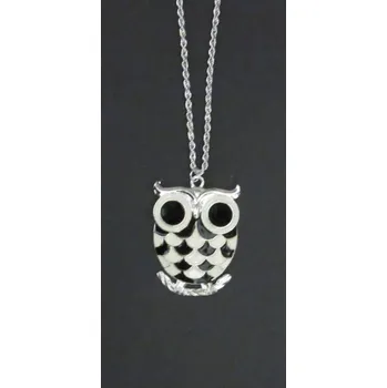 Náhrdelník Černobílá sova - přívěsek
