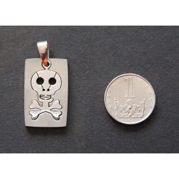 Přívěsek Rozdělitelná lebka - ocelový přívěsek (Rozdělitelná lebka - přívěsek z oceli)