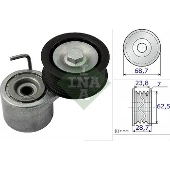 Napínák, žebrovaný klínový řemen Schaeffler INA 534 0487 10