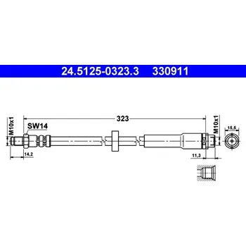 Brzdová hadice Brzdová hadice ATE 24.5125-0323.3