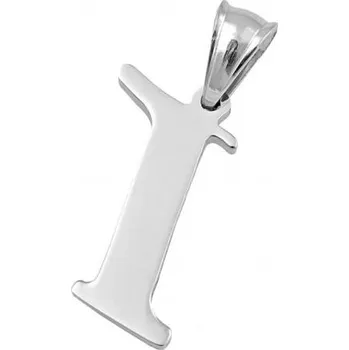 Přívěsek Písmeno I ve stříbrné barvě - ocelový přívěsek