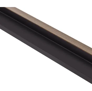 soklová lišta Zakončovací profil pravý k dekoračním lamelám - dekor tmavý dub - L0104R, 270 x 1,2 x 2,3 cm, Mardom Lamelli