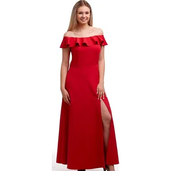 Dámské šaty Šaty dámské na ples 1A0567 červená 44
