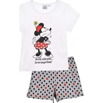Dívčí pyžamo Minnie Mouse Dívčí letní PYŽAMO MINNIE, bílo - šedé Velikost: 98
