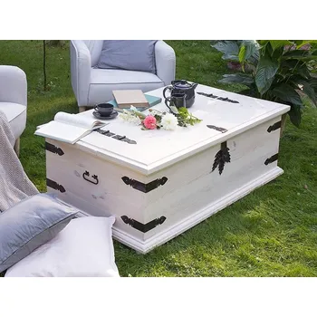 Komoda Rustikální úložná truhla WHITE HOME COS04 Barevné provedení: Bílý vosk - K17