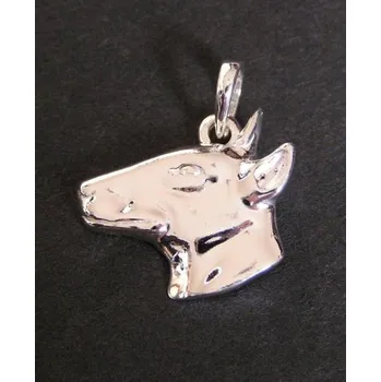 Přívěsek Psí hlava - varianta 2 - stříbrný přívěsek